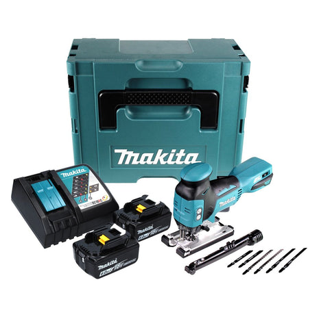 Makita DJV 181 RGJ Scie sauteuse pendule san fil 18 V Brushless + 2x Batteries 6,0 Ah + Chargeur + Coffret Makpac