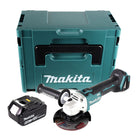 Makita DGA 504 G1J Amoladora angular sin cable 18 V 125 mm sin escobillas + 1x batería recargable 6,0 Ah + Makpac - sin cargador