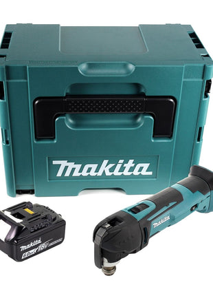 Makita DTM51G1J Découpeur-ponceur multifonctions sans fil 18V + 1x Batterie 6,0Ah + Coffret Makpac - sans chargeur