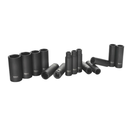 Rodcraft RS4114D Set di Dadi a bussola 1/2" 14 pz. 10 - 27 mm ( 8951012357 ) in CrMo resistenti agli urti