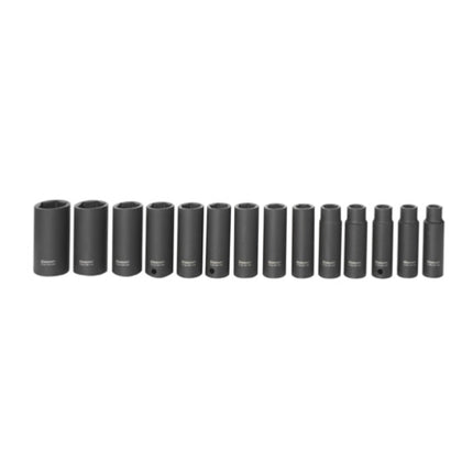 Rodcraft RS4114D Set di Dadi a bussola 1/2" 14 pz. 10 - 27 mm ( 8951012357 ) in CrMo resistenti agli urti