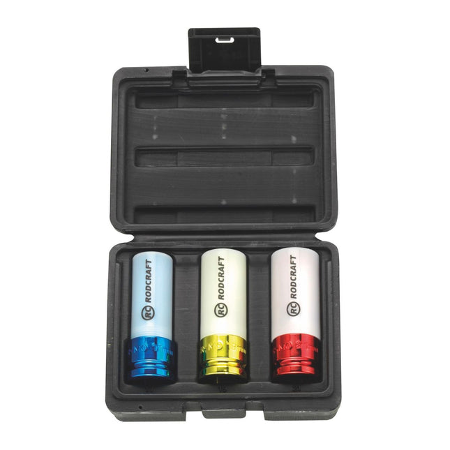 Rodcraft RS413WP Set Dadi a bussola 17-21 mm, 1/2", 3 pz. ( 8951012362 ) - con protezione antigraffio