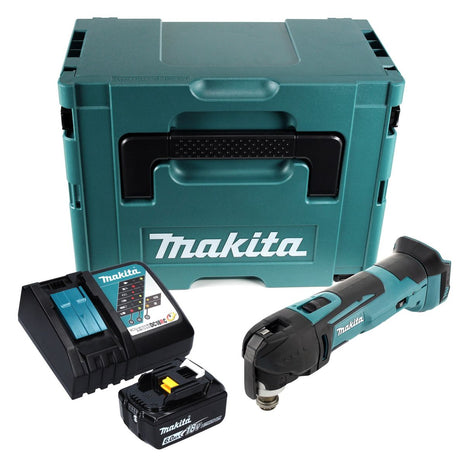 Makita GTM51RG1J Découpeur-ponceur multifonctions sans fil 18V + 1x Batterie 6,0Ah + Chargeur + Coffret Makpac