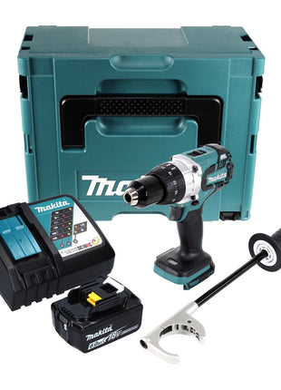 Makita DDF 481 RG1J Trapano avvitatore a batteria 18 V 115 Nm Brushless + 1x Batteria 6,0 Ah + Caricabatterie + Valigetta Makpac