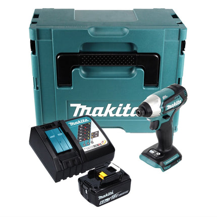 Makita DTD 155 RG1J 18 V 140 Nm 1/4'' Avvitatore a impulsi senza spazzole + 1x batteria 6,0 Ah + caricabatterie + Makpac