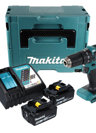 Taladro percutor inalámbrico Makita DHP 483 RGJ 18 V 40 Nm + 2x baterías 6,0 Ah + cargador + Makpac