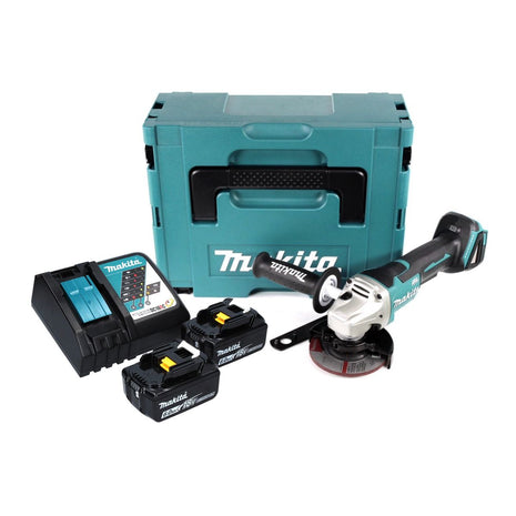 Makita DGA 458 Z 18 V Cordless Angle Grinder 115 mm Brushless Solo (Body Only) - without battery, without charger, without accessories