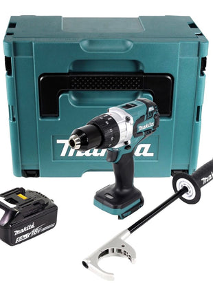 Makita DDF 481 T1J taladro atornillador inalámbrico 18 V 115 Nm sin escobillas + 1x batería 5,0 Ah + Makpac - sin cargador