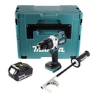 Makita DDF 481 T1J taladro atornillador inalámbrico 18 V 115 Nm sin escobillas + 1x batería 5,0 Ah + Makpac - sin cargador