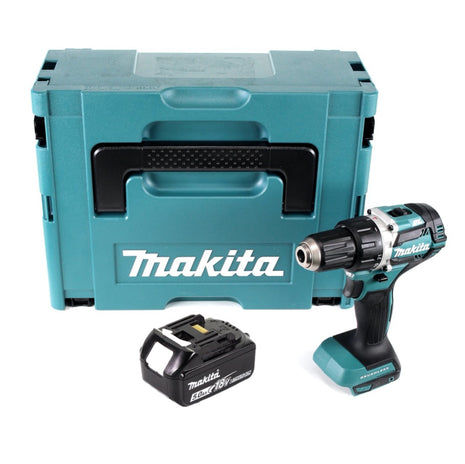 Makita DDF 484 T1J cordless drill driver 18 V 54 Nm brushless + 1x rechargeable battery 5.0 Ah + Makpac - without charger