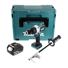 Makita DDF 481 M1J taladro atornillador inalámbrico 18 V 115 Nm sin escobillas + 1x batería 4,0 Ah + Makpac - sin cargador