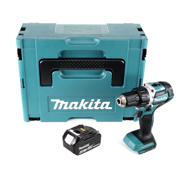 Trapano avvitatore a batteria Makita DDF 484 M1J 18 V 54 Nm senza spazzole + 1x batteria ricaricabile 4,0 Ah + Makpac - senza caricabatteria