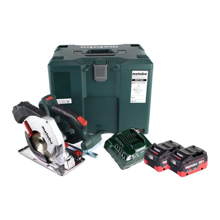 Metabo MKS 18 LTX 58 Akku Metall Handkreissäge 18 V 165 mm + 2x Akku 8,0 Ah + Ladegerät + MetaLoc