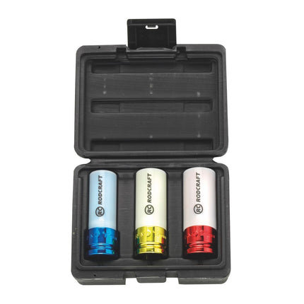 Rodcraft RC2203 Clé à chocs 650 Nm 1/2" + Jeu de douilles RS413WP - 3 pièces. 17 - 21 mm