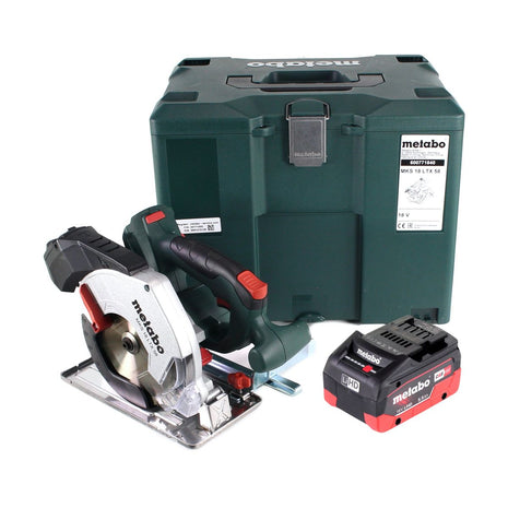 Metabo MKS 18 LTX 58 sierra circular para metal a batería 18 V 165 mm + 1x batería 5,5 Ah + MetaLoc - sin cargador