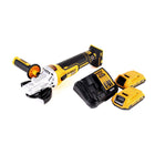 DeWalt DCG 405 FD2 Akku Winkelschleifer 18 V 125 mm Brushless + 2x Akku 2,0 Ah + Ladegerät