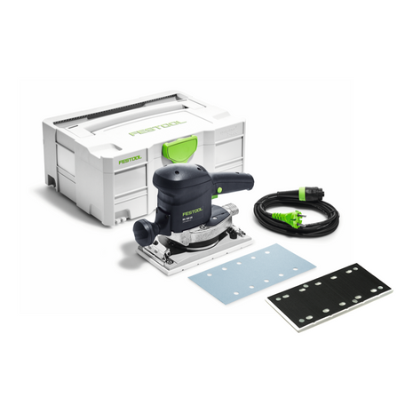 Festool RS 100 CQ-Plus patin à engrenages 520 W 115 x 221 mm + 1x patin de ponçage + Systainer