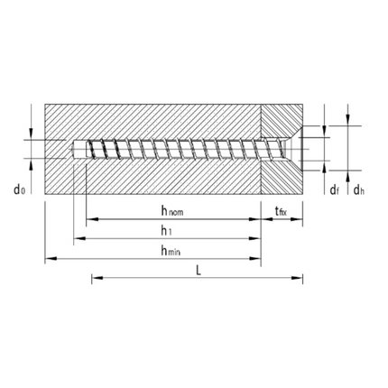HECO MULTI MONTI plus F Vis d'ancrage, 6,0 x 70mm, Vis à béton, Tête fraisée, Zingué bleu, A2K, 400 pcs. (4x 48499)
