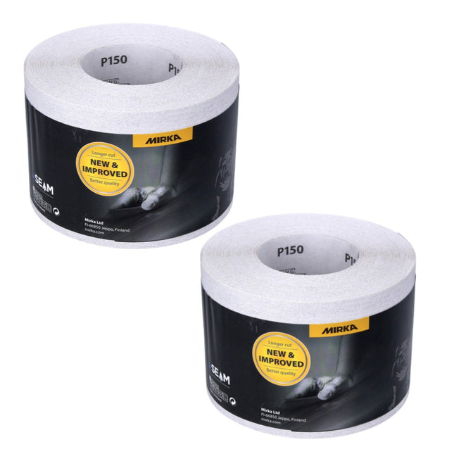 Mirka BASECUT Schleifpapier 115 mm x 50 m P150 2x Schleifrolle ( 2x 2251100115N ) Universal Schleifpapier