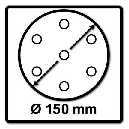 Mirka BASECUT Schleifscheiben 150 mm P220 400 Stk. ( 4x 2261109922 ) Grip 15 Loch