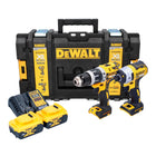 Akumulatorowy zestaw kombi DeWalt DCK 266 P2T 18 V wiertarko-wkrętarka udarowa DCD 796 + wkrętarka udarowa DCF 887 + 2x akumulator 5,0 Ah + ładowarka + TSTAK