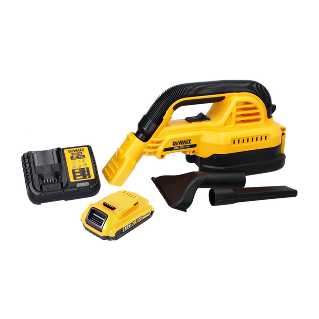 Aspirapolvere portatile a batteria DeWalt DCV 517 D1 18 V 1,9 L + 1x batteria 2,0 Ah + caricabatteria