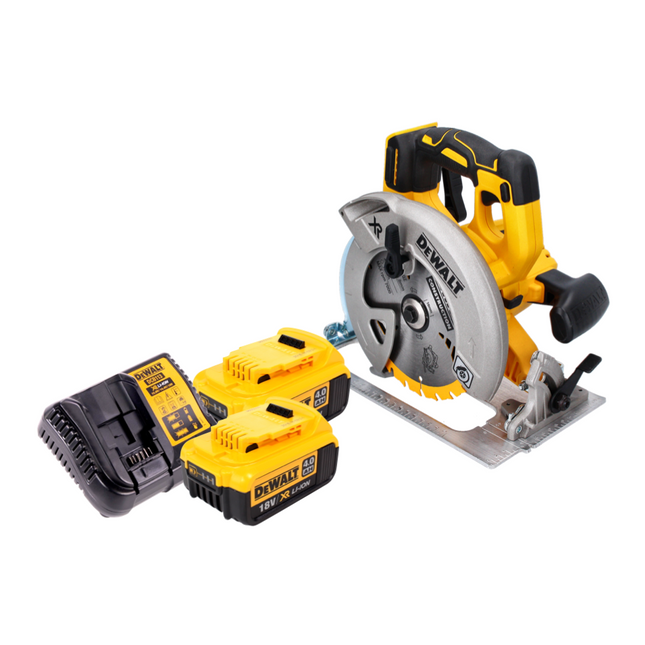 DeWalt DCS 570 M2 Akku Handkreissäge 18 V 184 mm Brushless + 2x Akku 4,0 Ah + Ladegerät - Toolbrothers