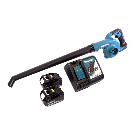 Makita DUB 186 RF cordless blower leaf blower 18 V + 2x rechargeable battery 3.0 Ah + charger