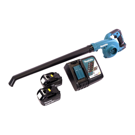 Makita DUB 186 RM cordless blower leaf blower 18 V + 2x battery 4.0 Ah + charger