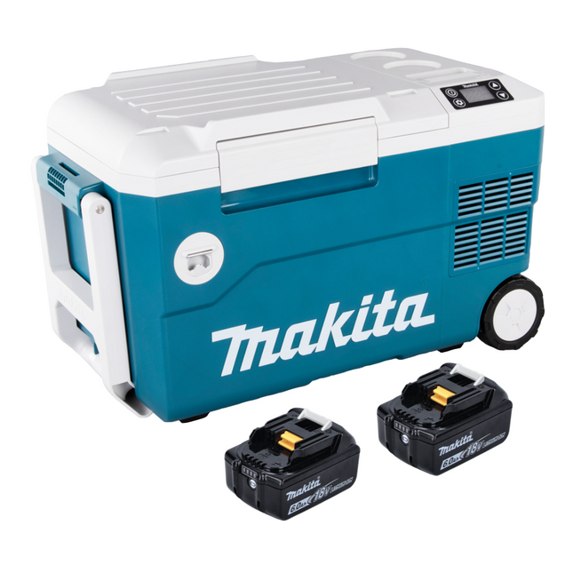 Makita DCW 180 G Akku Kühl und Wärme Box 36 V ( 2x 18 V ) 20 L + 2x Akku 6,0 Ah - ohne Ladegerät