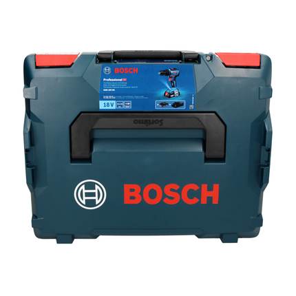 Bosch GSB 18V-55 Professional Taladro atornillador de impacto a batería 18V / 55Nm / Brushless + 2x Batería 2,0 Ah + Cargador + Maletín L-Boxx