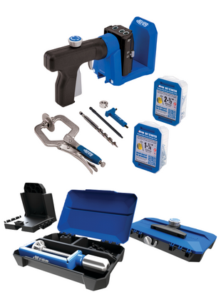 KREG Pocket Hole Jig 520 PRO Taschenloch Bohrschablone + Basis Station + Stufenbohrer + Bit + Schrauben + Zwinge - Toolbrothers