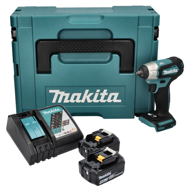 Makita DTW 180 RMJ Akku Schlagschrauber 18 V 180 Nm 3/8" Brushless + 2x Akku 4,0 Ah + Ladegerät + Makpac