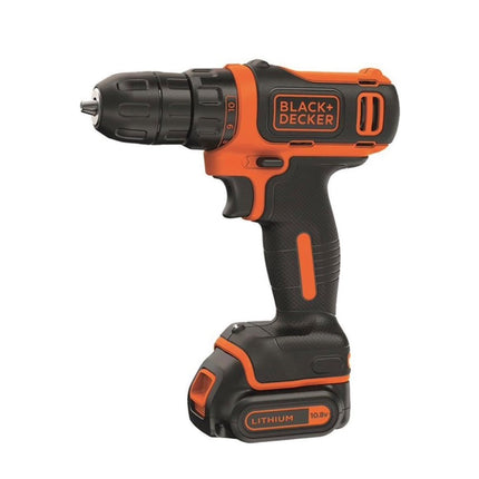 BLACK & DECKER BDCDD12BAFC-QW Perceuse-visseuse sans fil + 2x Batteries 1,5 Ah+ Chargeur + Set d'accessoires-100 pcs. + Coffret