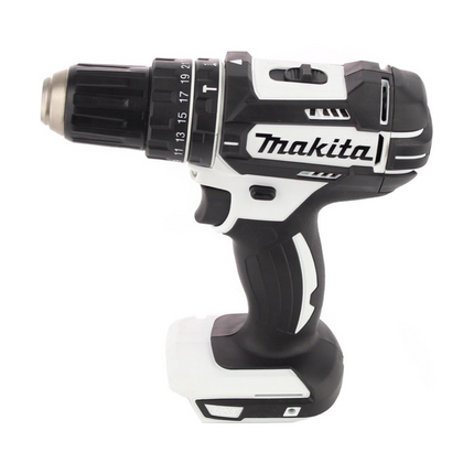 Taladro percutor inalámbrico Makita DHP 482 RF1W 18 V 62 Nm + 1x batería 3,0 Ah + cargador + juego de puntas 44 piezas