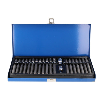 Makita DDF 485 RF1 taladro atornillador inalámbrico 18 V 50 Nm sin escobillas + 1x batería 3,0 Ah + cargador + juego de puntas 40 piezas