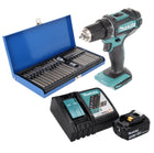 Makita DDF 482 RF1 Cordless Drill Driver 62Nm 18V + 1x Battery 3.0Ah + Charger + Bit Set - 40 pcs.