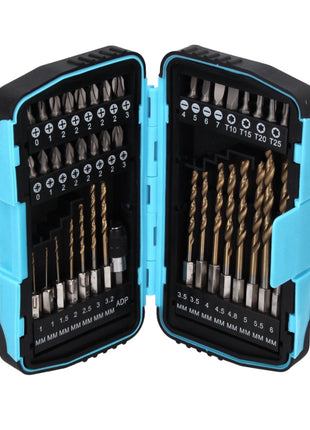 Makita DDF 482 Z taladro atornillador inalámbrico 18 V 62 Nm + juego de brocas de 40 piezas - sin batería, sin cargador