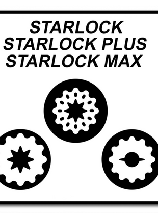 Fein E-Cut Combo Starlock Juego de hojas de sierra para madera 3 piezas (35222967080)