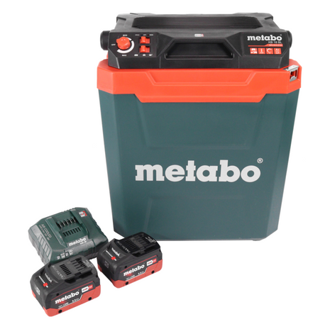 Frigorifero a batteria Metabo KB 18 BL 18 V con funzione di mantenimento del calore 28 l senza spazzole + 2x batteria ricaricabile 5,5 Ah + caricabatterie