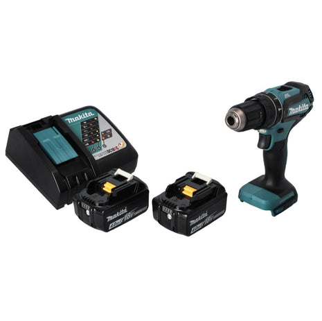 Makita DHP 485 RM Perceuse-visseuse à percussion sans fil 18 V 50 Nm Brushless + 2x batterie 4,0 Ah + chargeur