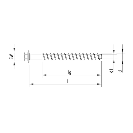 HECO MULTI MONTI plus SS Schraubanker 6,0 x 60 mm 100 Stück ( 48385 ) Betonschraube, Sechskantkopf, verzinkt blau, A2K