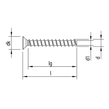 HECO MULTI MONTI plus F Schraubanker 5,0 x 60 mm 200 Stück ( 54267 ) Betonschraube, Senkkopf, T-Drive, verzinkt blau, A2K - Toolbrothers