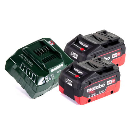 Taladro percutor a batería Metabo SB 18 LT BL 18 V 75 Nm sin escobillas + 2 baterías 8,0 Ah + cargador + metaBOX