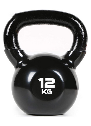 Kettlebell kettlebell en acier 12 kg 1 pièce caoutchoutée