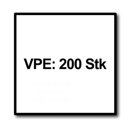 HECO MULTI MONTI plus F Vis d'ancrage, 7,5 x 100mm, Vis à béton, Tête fraisée, T-Drive, Zingué bleu, A2K, 200 pcs. (4x 48517)