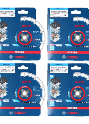 Bosch X-LOCK Diamant Metallscheiben Trennscheibe 125 x 22,23 mm ( 4x 2608900533 ) Expert 4 Stk. für X-LOCK Winkelschleifer - Toolbrothers