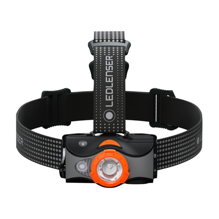 Ledlenser MH7 LED Stirnlampe 600 lm IPX4 Schwarz / Orange ( 502153 ) + 1x Akku + 1x Ladekabel