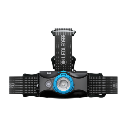 Ledlenser MH7 LED Lampada frontale 600 lm IPX4 nera / blu ( 502155 ) + 1x Batteria + 1x Cavo di carica
