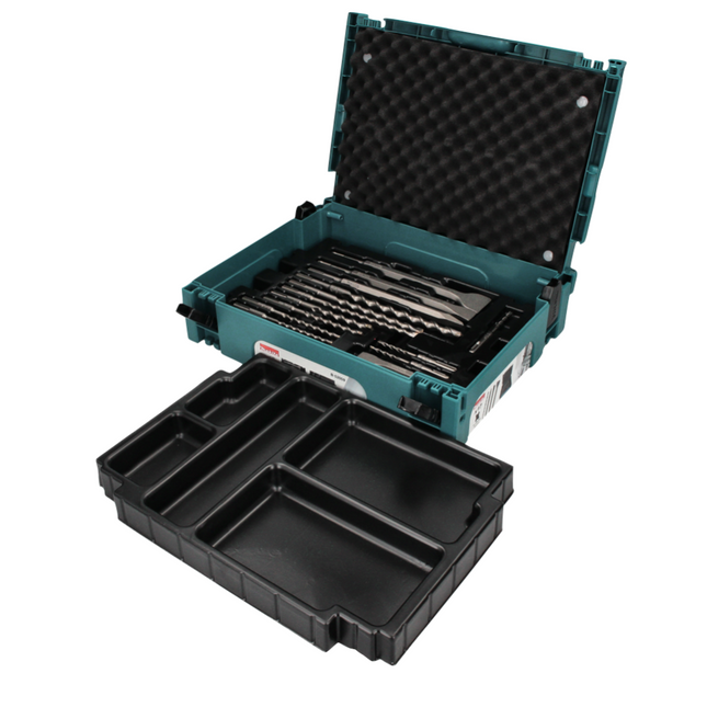 Set di punte e scalpelli Makita SDS Plus 17 pezzi 5,0 - 14,0 mm + Makpac ( B-52059 )